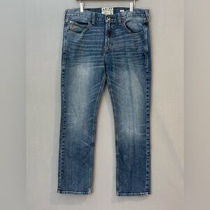 Ariat M7 Slim Fit Straight Jeans Mens 38x34 Blue Stretch Denim